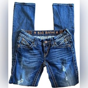 Rock Revival Leah Straight Jeans Size 26